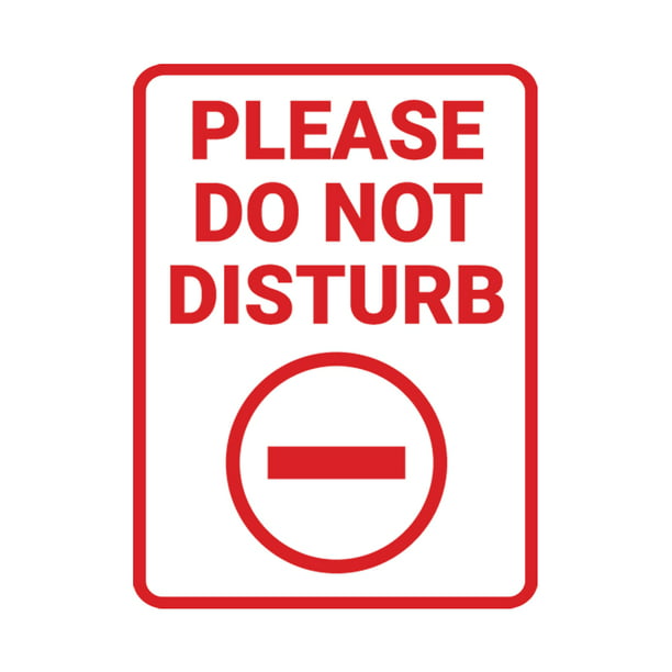 Portrait Round Please Do Not Disturb Sign (White/Red) - Large - Walmart.com