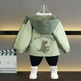 thumbnail image 2 of Zanarzt Boys Zip Up Jacket Toddler Baby Boy Girl Rain Jacket Cute Dinosaur Cartoon Raincoat Hoodie Kids Coat Fall Spring School Outfit Green,4-5 Years, 2 of 5