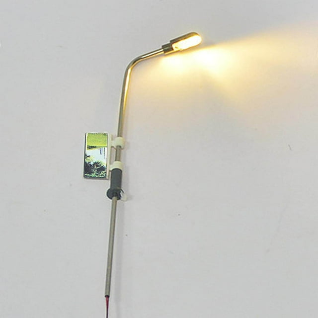 thinsony 10x Model Train LED Light Micro Landscape Garden Street Lamp Post 1:100