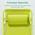 thumbnail image 6 of Best Choice Products Monochromatic Zero Gravity Chair, Folding Patio Recliner w/Side Tray, Headrest - Neon, 6 of 8
