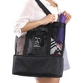 thumbnail image 4 of Mesh Shoulder Bag, Double Layer Beach Tote Fashionable High Capacity Breathable  For Outdoor, 4 of 7