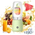 thumbnail image 2 of Portable Blender, Portable Juicer Blender With 6 Stainless Steel Blades, Motor Base, Button, 1500mA Battery Personal Size Blender Juicer Cup For School, 2 of 7