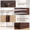 thumbnail image 6 of Buffet Cabinet with Storage, 31.5" Tall Wooden Arched Sideboard Cabinet with/Adjustable Shelf, Fluted Accent Cabinet for Dining Room, Kitchen, 6 of 9