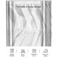 thumbnail image 5 of Grey Striped Wrap Around Bed Skirts for King Bed 16" Drop,Bed Skirt with Adjustable Elastic Belt Dust Ruffle Bed Valance for Bedroom Hotel Modern White Striped Abstract Art Aesthetics Bed Frame Cover, 5 of 7
