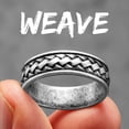 thumbnail image 3 of Retro Geometry Texture Men Rings Stainless Steel Women Jewelry Punk New In Stranger Things Fashion Accessories Gift Wholesale, 3 of 5