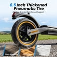 thumbnail image 6 of iScooter 500W Electric Scooter for Adults, Max 21 Mph & 21 Miles Commuter Escooter, 8.5" Pneumatic Tires Dual Braking Foldable Electric Scooters Teens, Gray（Free inner tube*1）, 6 of 8