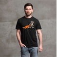 thumbnail image 4 of Baby monkey punch dragging toy cute internet vital Japan zoo tee shirt (5X-Large Black), 4 of 6