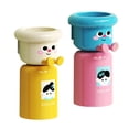 thumbnail image 4 of Vaso y soporte para cepillo de dientes, estante para enjuague bucal, organizador resistente para colgar en la pared. 2 piezas rosa amarillo, 4 of 9