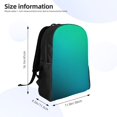 thumbnail image 4 of Fotbe Green Turquoise Teal Mochila de Viaje para Laptop, Mochila Ejecutiva Delgada y Resistente 15.6", 4 of 8