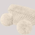 thumbnail image 3 of Eltusu Women Pompom Beanie Hat, Warm Soft Ears Flaps Windproof Winter Hat Beige Size M, 3 of 3