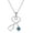 925 Silver - Blue, variant on Stethoscope Necklace 925 Sterling Silver Embellished with 12 Months Birthstone Crystals from Austria, Graduation Gifts Medical Jewelry for Doctor Nurse Medical Student RN