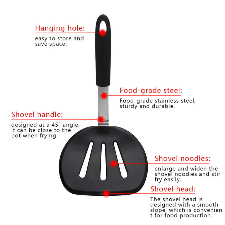 wiztoynia silicone spatula turner, 4-pack spatulas silicone 600f