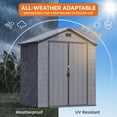 thumbnail image 4 of Homall 6x4ft Outdoor Plastic Storage Shed with Window,Weather-Resistant, Easy Assembly, Wood-Effect Garden Tool House,Dark Gray, 4 of 8