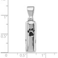 thumbnail image 4 of Sterling Silver Rhodium-Plated Enameled Paw Prints Ash Holder Pendant (23.2 X 7.15) Made In Thailand qp5323, 4 of 5