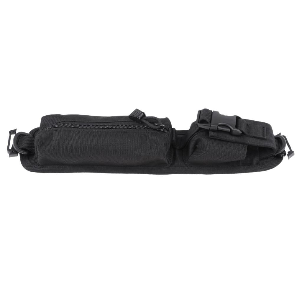 harayaa 2x Molle Camping Compact Pouch Waterproof Single Shoulder Strap Bag - Black