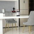 thumbnail image 5 of Kithkasa High Back Velvet Dining Chairs for Dining Room,Gold Legs,Set of 2,Gray, 5 of 9
