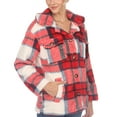 thumbnail image 5 of White Mark Women's Plaid Sherpa Shacket Jacket, 5 of 5