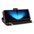 thumbnail image 3 of TECH CIRCLE Galaxy Z Fold 4 Wallet Case, Soft Classy Leather Zipper Purse Case Magnetic Detachable Folio Flip Stand Cover with Credit Card Slots/Driver License for Samsung Galaxy Z Fold 4 2022,Coffee, 3 of 8