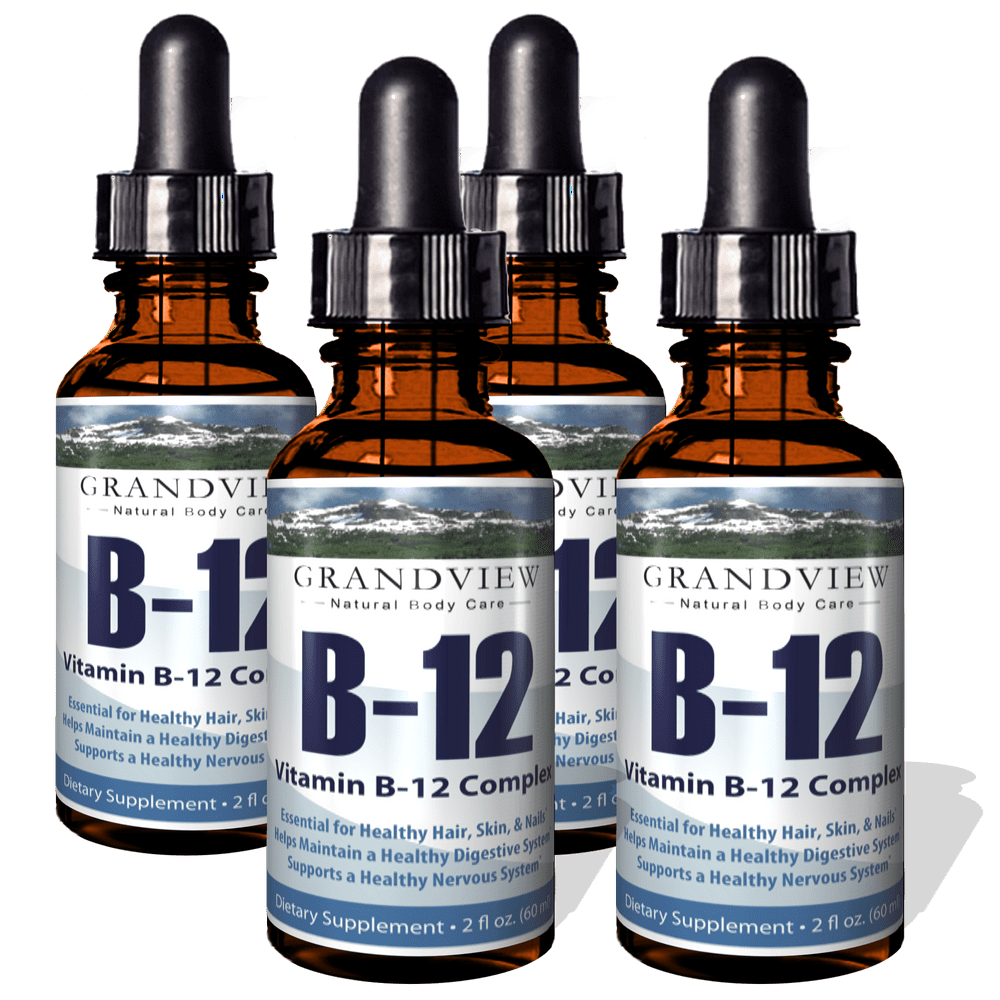 Vitamin B12 Complex Liquid Drops 4 Pack Best Way To Instantly Boost