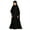 Black, variant on IBTOM CASTLE Kids Girls Long Sleeve Full Cover Hijab Kaftan Dubai Islamic Prayer Dress Abaya Muslim Hooded Robe Ramadan Clothing 12-13 Years Black