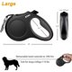 thumbnail image 4 of Retractable Dog Leash with Dispenser and Poop Bags, 16 ft Pet Walking Leash, Anti-Slip Handle, Tangle Free, Reflective Nylon Tape (L, Black), 4 of 4