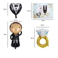 thumbnail image 2 of Kit Globos Metálicos Novios Recién Casados 5 Piezas esquí esquí Gafas de esquí, 2 of 2