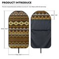 thumbnail image 7 of POLERO Brown Geometric Stripe Terry Cloth Car Seat Cover, Waterproof Stain Resistant Sweat Protector, Universal Fit for Sedan SUVs Cars, 7 of 7