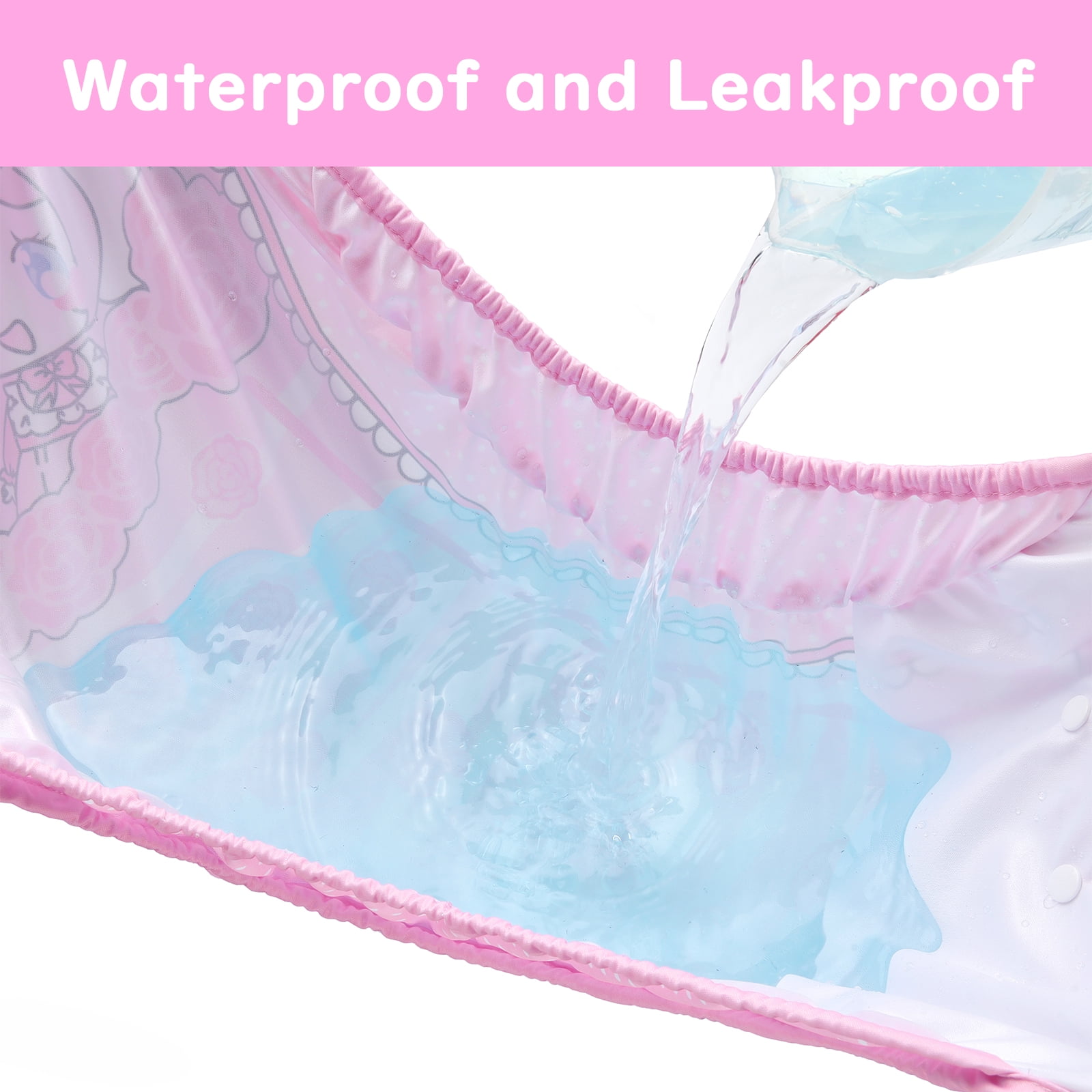 Littleforbig Washable Adjustable Reusable Waterproof Cloth Adult Diaper Wrap Cover - Little Beauty M