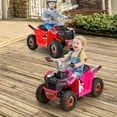 thumbnail image 4 of Gymax Kids Electric Ride On ATV Toy 6V Battery Powered Electric Vehicle Toy w/ Direction Control Rose Red, 4 of 9