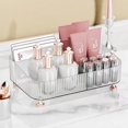 thumbnail image 2 of Tray, Perfume Organiser, Bathroom Vanity Tray, Dresser Tray for Cosmetics, Skincare, Lotions, Clear, 2 of 4