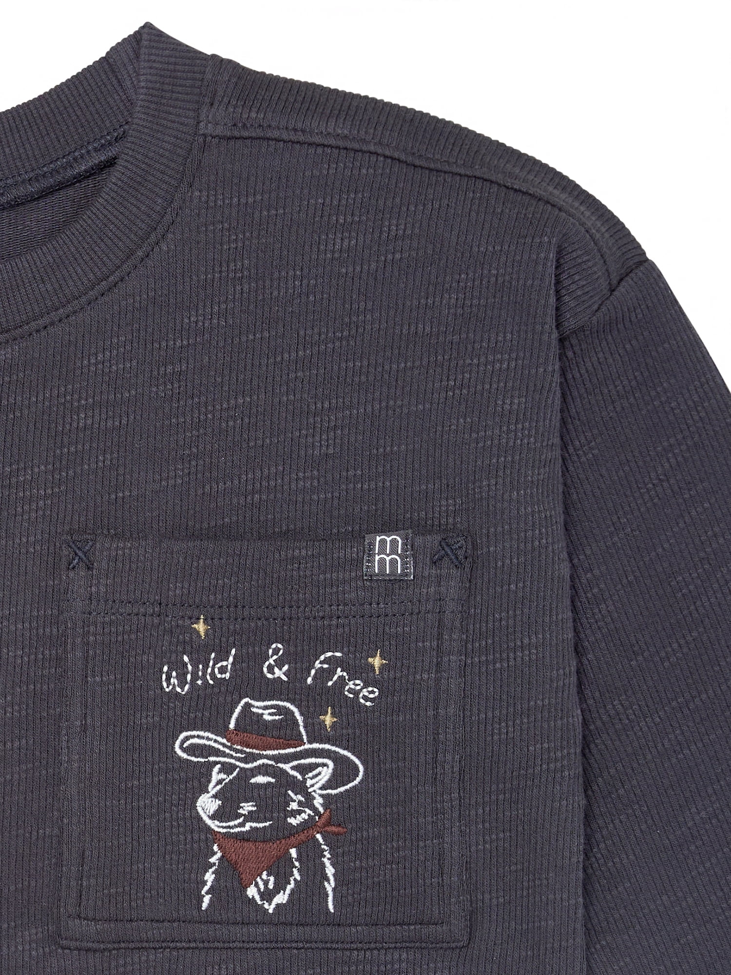 Modern Moments by Gerber Toddler Boy Organic Drop Shoulder Tee With Oversized Pocket, Sizes 12 Months - 5T