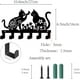 thumbnail image 2 of Colgador de llaves de metal con forma de gato para colgar en la pared, de hierro, con 6 ganchos, organizador de llaves de metal, color negro, 2 of 9
