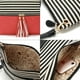 thumbnail image 3 of Bolso bandolera de hombro con costuras de PU a rayas blancas y negras, 3 of 5