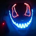 thumbnail image 3 of Máscara de neón LED para fiesta de Halloween, máscara luminosa de Venom brillante, Cosplay de Halloween, accesorios de máscara de terror, cara completa divertida, 1Pc, 3 of 4