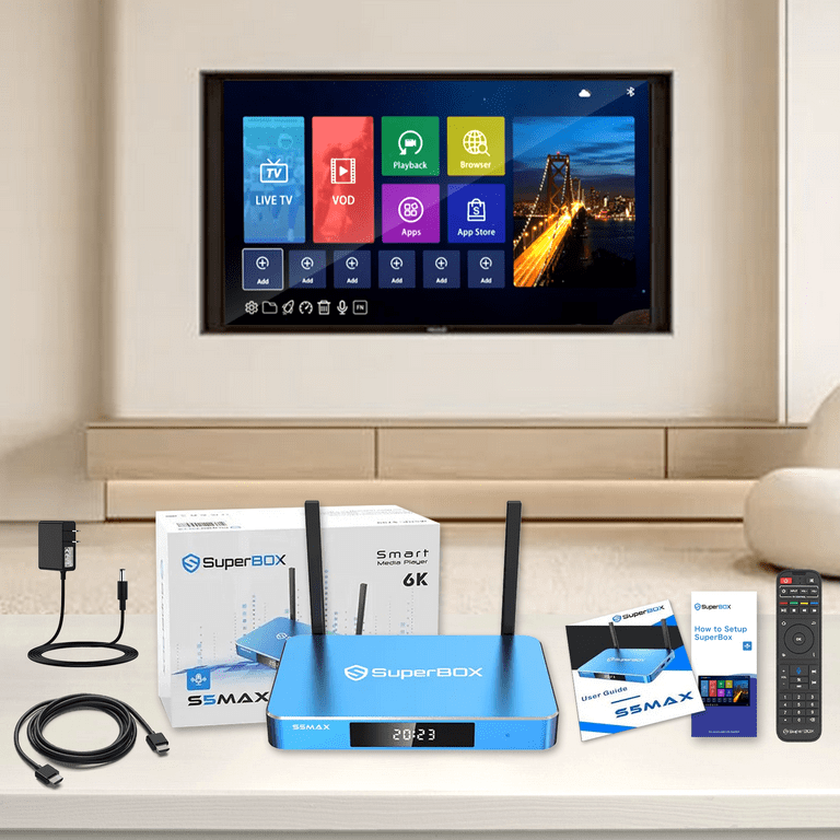 KEEPIMO Super Box S5 Max PRO 2025, 6K Android TV Box, WiFi 6