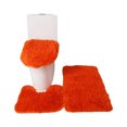 thumbnail image 1 of 3PCS Bath Mat Toilet Lid Cover U-Shaped Rug Non Slip Soft Floor Rug Water Absorbent Solid Door Mat Bathroom Rug Carpet Seat Cover Rug Set, 1 of 6