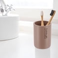 thumbnail image 6 of Modern Matte Cappuccino Bathroom Tumbler, Minimalist Design Toothbrush Holder, Versatile Home Organizer, 6 of 6