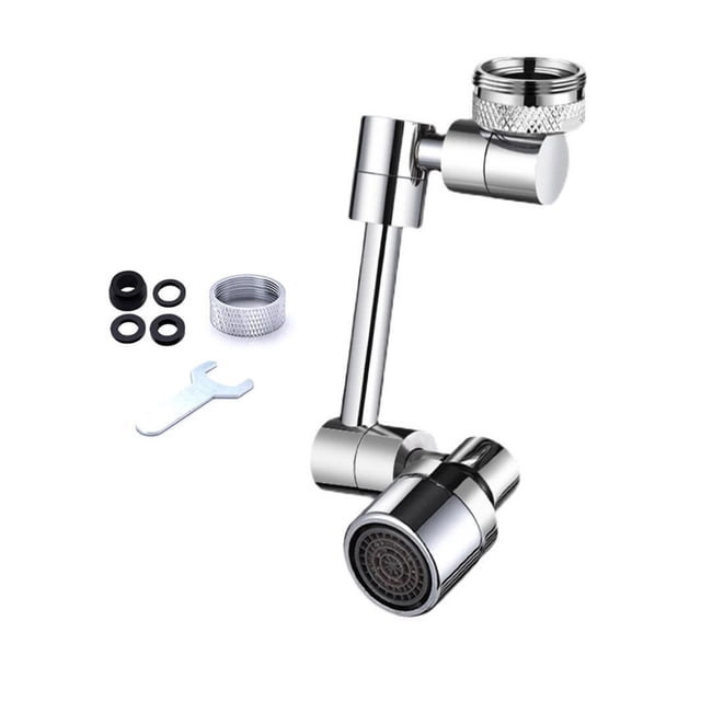 1080 Degree Universal Extension Faucet Washbasin Tap Splash Aerator Splash Filter Faucet Faucet Adaptor Rotary Robot Arm Faucets ,Easy to Install