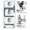 thumbnail image 3 of Wowow Touchless Single Handle Pull Down Sprayer Kitchen Faucet with Deck Plate in Brushed Nickel, 3 of 5