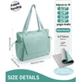 thumbnail image 4 of WANDF Yoga Mat Tote Bag Gym Bags 5S Quick Access Storage, Shoulder Bag with Waterproof Wet Pocket For Women Men, Yoga Mat Bag Carrier for Pilates Travel Office Beach Workout(Green), 4 of 11