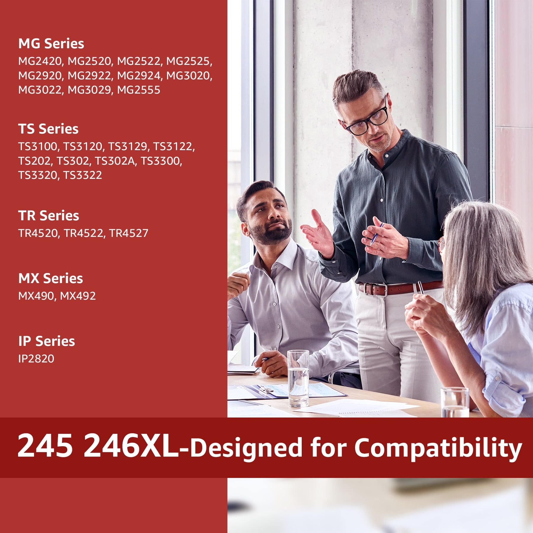 245XL 246XL Ink Cartridge Compatible with Canon Ink 245 and 246 for Canon 245 Ink for Canon Printer Ink 245 and 246 (Combo Pack)