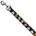 thumbnail image 2 of Disney Pet Leash, Dog Leash, Disney The Sensational Six Smiling Faces Black, 6 Feet Long 0.5 Inch Wide, 2 of 5