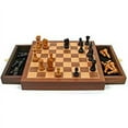 thumbnail image 2 of Inlaid Walnut-Style Magnetized Wood Chess Set with Staunton Wood Chessmen, 2 of 2