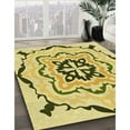 thumbnail image 2 of Ahgly Company Indoor Square Patterned Dark Yellow Green Area Rugs, 4' Square, 2 of 6