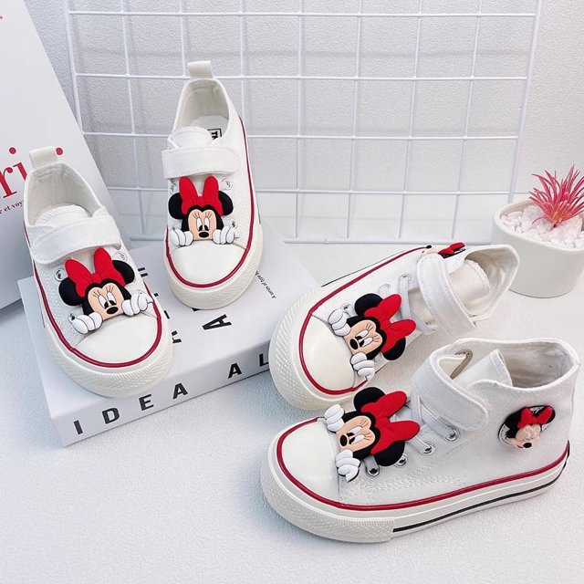 Primavera y otoño, zapatos altos y bajos, estilo primaveral, zapatos nuevos de primavera para bebés, zapatos de lona para niñas 2024