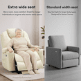 thumbnail image 4 of Sino Luban Dual Motor Power Lift Recliner Chair for Elderly with Massage and Heat, Electric Lift Chair for Big and Tall Adults, USB A&C, 2 Cup Holders (T6013 - Faux Leather, Cream White, Oversized), 4 of 10