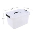 thumbnail image 3 of EudokkyNA 6 Packs 10 L Latching Box Container with Lid, Clear Plastic Bins with Handles, 3 of 7