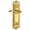 Polished Brass, variant on Grandeur Winbel_Psg_234 Windsor Solid Brass Rose Right Handed Passage Door Lever Set -