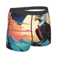 thumbnail image 3 of Daiia Cartoon Iceberg Bald Eagle Men's Underwear Boxer Briefs, Cotton Stretch Moisture-Wicking Underwear-XX-Large, 3 of 9