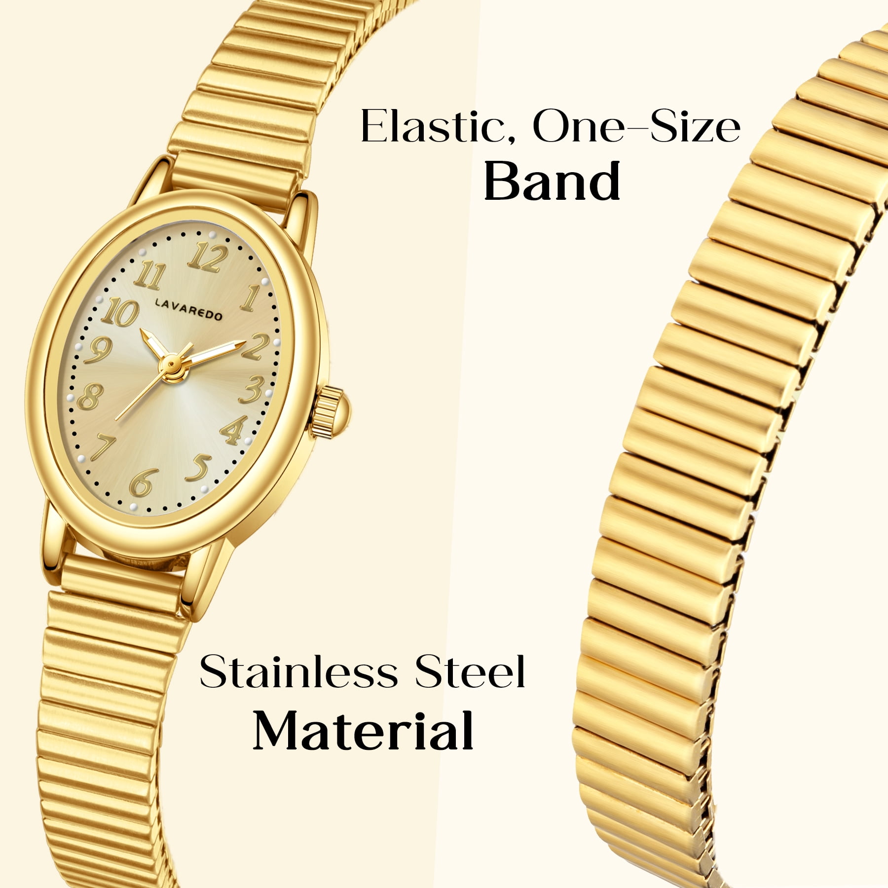 Watches for Women Easy Read Ladies Quartz Wrist Watch with Stainless Steel Expansion Band Waterproof Watch Gift for Woman - XS Size